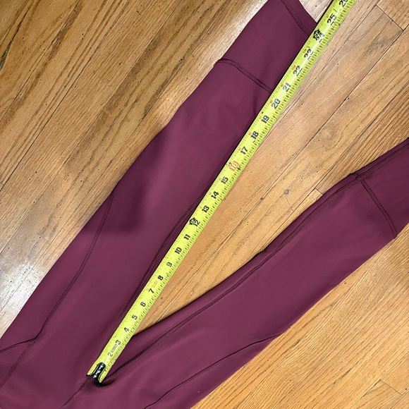 Lululemon In Movement 7/8 Tight Leggings Everlux 25" Black Cherry Maroon Yoga - Picture 9 of 12